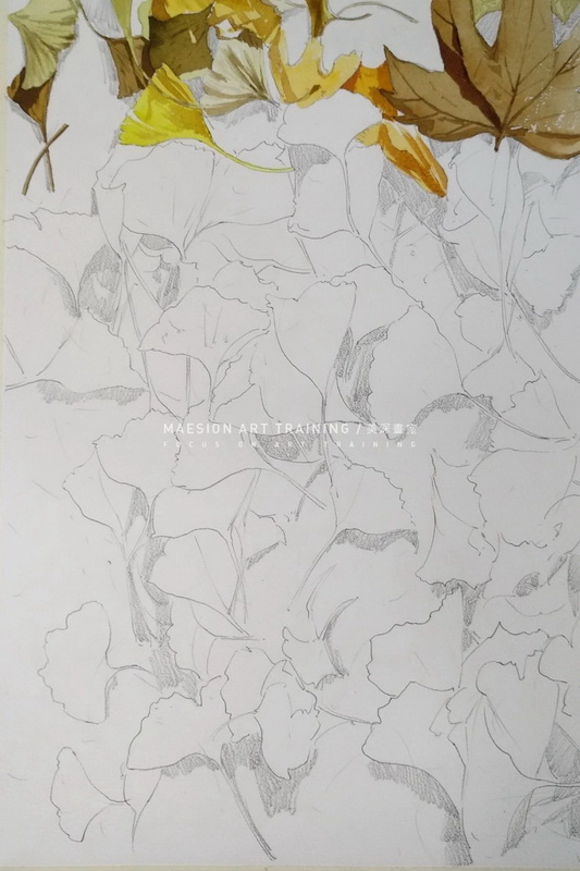 學(xué)繪畫(huà)畫(huà)水彩秋葉步驟圖7