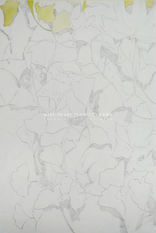 學(xué)繪畫(huà)畫(huà)水彩秋葉步驟圖2