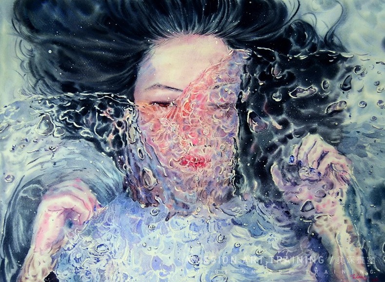 學(xué)繪畫(huà)畫(huà)水彩秋葉老師作品2