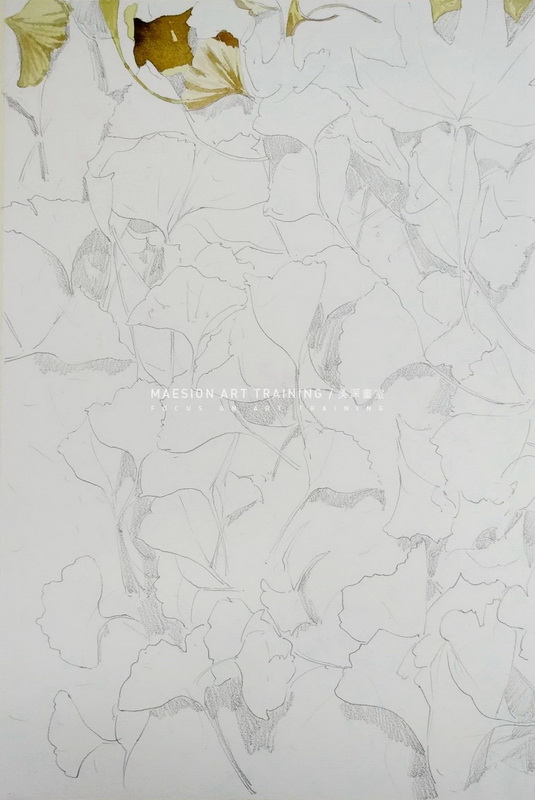 學(xué)繪畫(huà)畫(huà)水彩秋葉步驟圖3