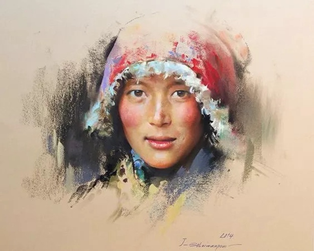 Javad Solimanpour色粉畫(huà)作品1